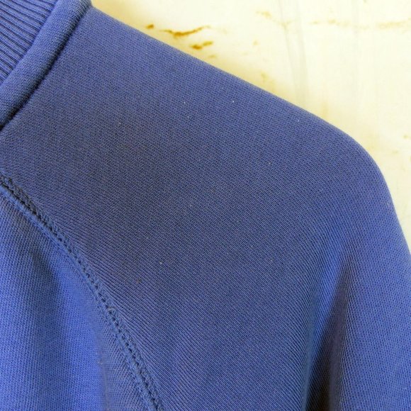 PINK Victorias Secret Sweatshirt Womens M Blue Half Zip Pullover Logo Spell Out - Picture 5 of 14